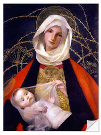 Självhäftande poster Madonna and Child