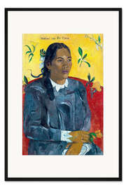 Gerahmter Kunstdruck Frau mit Gardenie