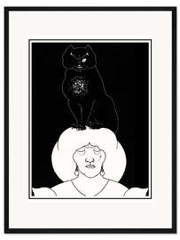 Gerahmter Kunstdruck Die schwarze Katze