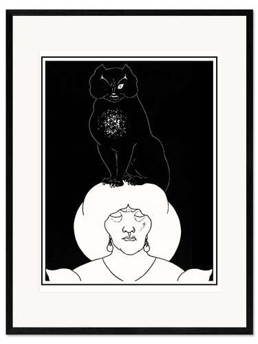 Kunsttryk i ramme The black cat 
