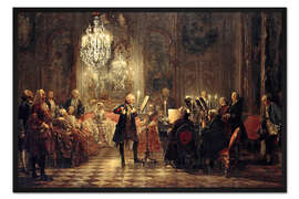 Gerahmter Kunstdruck Flötenkonzert