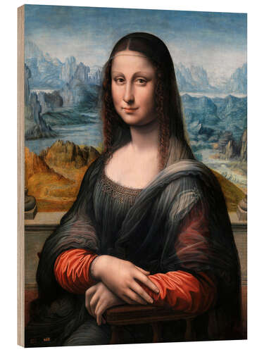 Wood print Mona Lisa