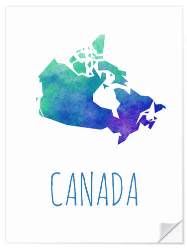 Selvklebende plakat Canada