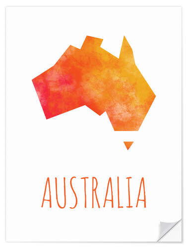 Selvklebende plakat Australia