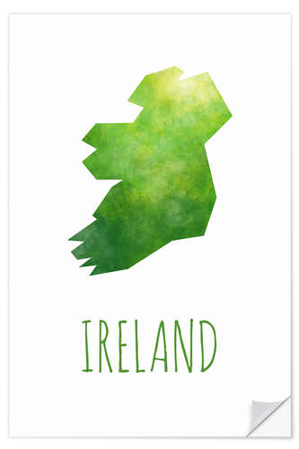 Selvklæbende plakat Ireland