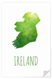 Selvklebende plakat Ireland