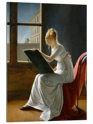 Gallery print Young woman drawing