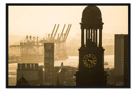 Gerahmter Kunstdruck Hamburger Hafen