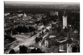 Magnettafel Leipzig - schwarzweiß