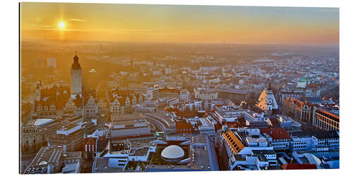 Gallery print Sunset over Leipzig