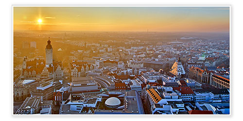 Poster Sunset over Leipzig