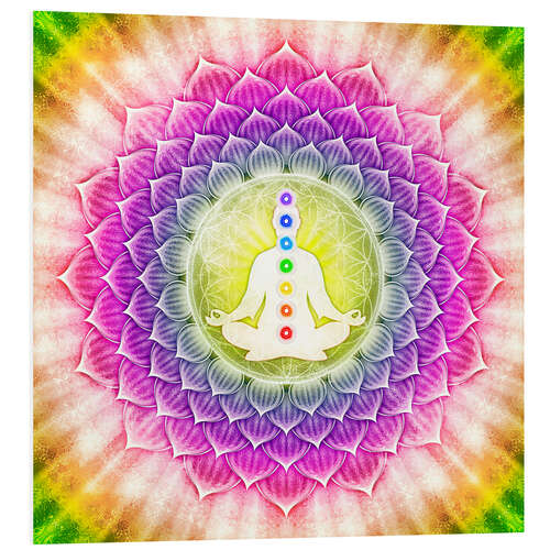 PVC print In Meditation With Chakras