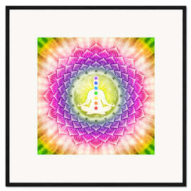 Ingelijste kunstdruk In Meditation With Chakras