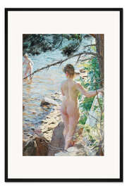 Gerahmter Kunstdruck Baden im Sommer