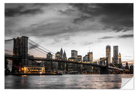 Selvklebende plakat Brooklyn Bridge