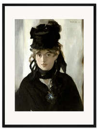 Gerahmter Kunstdruck Berthe Morisot mit einem Blumenstrauß Veilchen