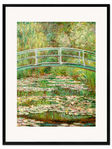Kehystetty taidepainatus Bridge over the Lily Pond, 1899