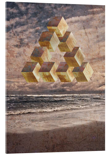 Akrylbillede Optical illusion on the sea