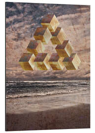 Magnettafel Optische Täuschung über dem Meer