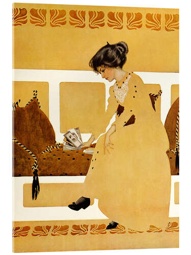 Obraz na szkle akrylowym Lady in The Yellow Dress