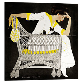 Gallery Print Dame mit Federhalter im Sommerkleid