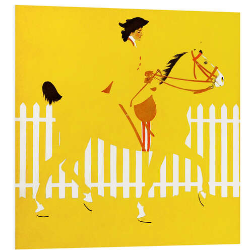 Bilde på skumplate Lady With Horse on Yellow