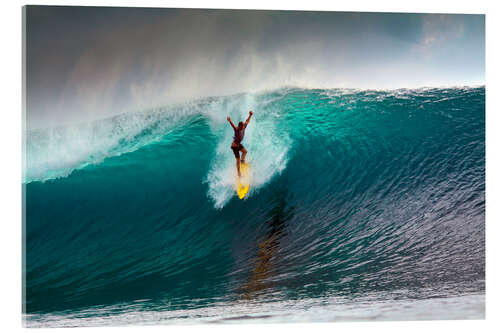 Quadro em acrílico Extreme surfing huge wave - Mentawai Islands