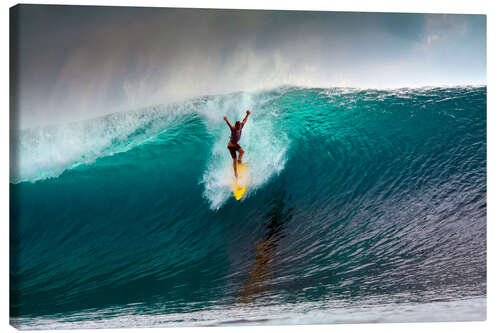 Canvas print Extreme surfing huge wave - Mentawai Islands