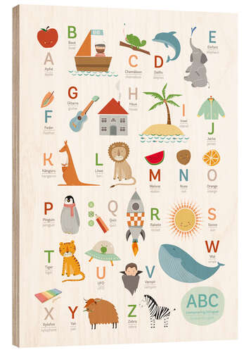 Puutaulu ABC German - English