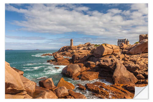 Sticker mural Phare de Ploumanach en Bretagne