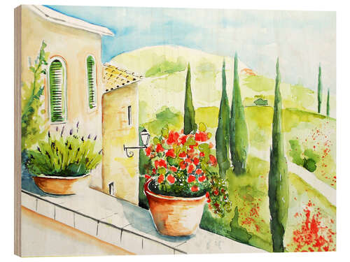 Wood print Toscana 10