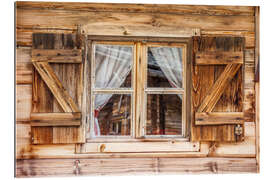 Gallery print Window of alps cabin, South Tyrol (Italy)