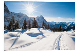 Foam board print Winter scenery at Grindelwald