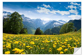 Muursticker Braunwald in spring