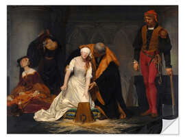 Selvklæbende plakat The Execution of Lady Jane Grey