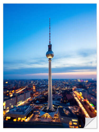 Selvklæbende plakat Berlin, Fernsehturm