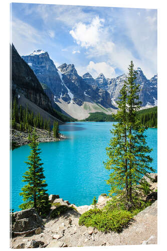 Acrylic print Moraine Lake in the valley of ten peaks, Banff National Park, Alberta, Canada