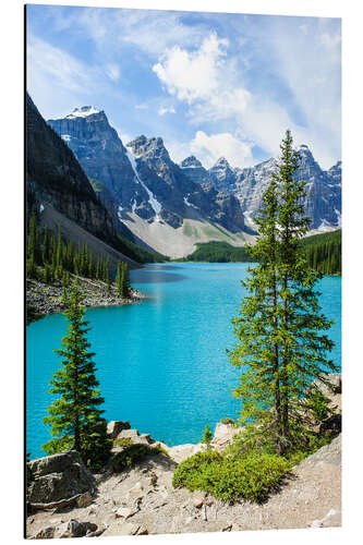 Aluminiumsbilde Moraine Lake in the valley of ten peaks, Banff National Park, Alberta, Canada