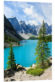 Print på skumplade Moraine Lake in the valley of ten peaks, Banff National Park, Alberta, Canada