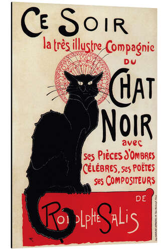 Aluminium print Le Chat Noir I