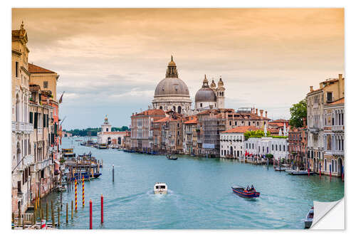 Selvklebende plakat Waterway in Venice