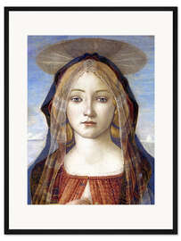 Gerahmter Kunstdruck Jungfrau und das Kind mit Johannes (Detail)