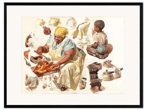 Framed art print Study, the cook
