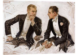 Acrylic print Noble gentlemen in tuxedos