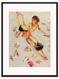 Gerahmter Kunstdruck Studie des Schwimmens