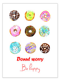 Wandbild  Donuts - Rongrong DeVoe