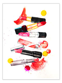 Poster Collection de rouges à lèvres