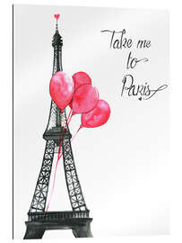 Quadro em plexi-alumínio Take me to Paris