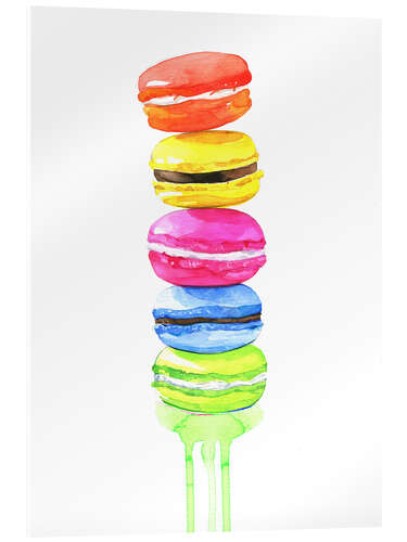 Tableau en verre acrylique Macarons