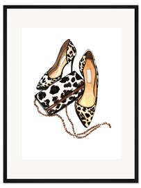 Gerahmter Kunstdruck Leopard Muster